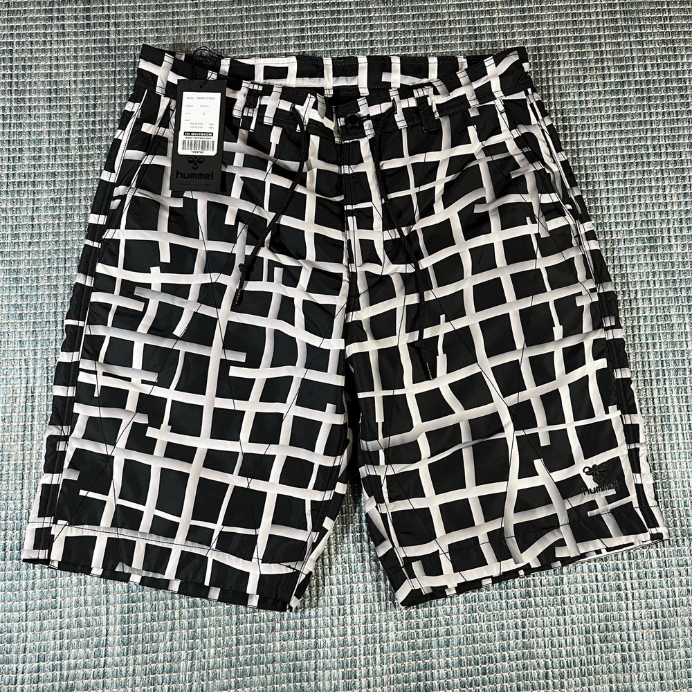 Hummel Checkered Fleece Lined Shorts Men’s Sz S New